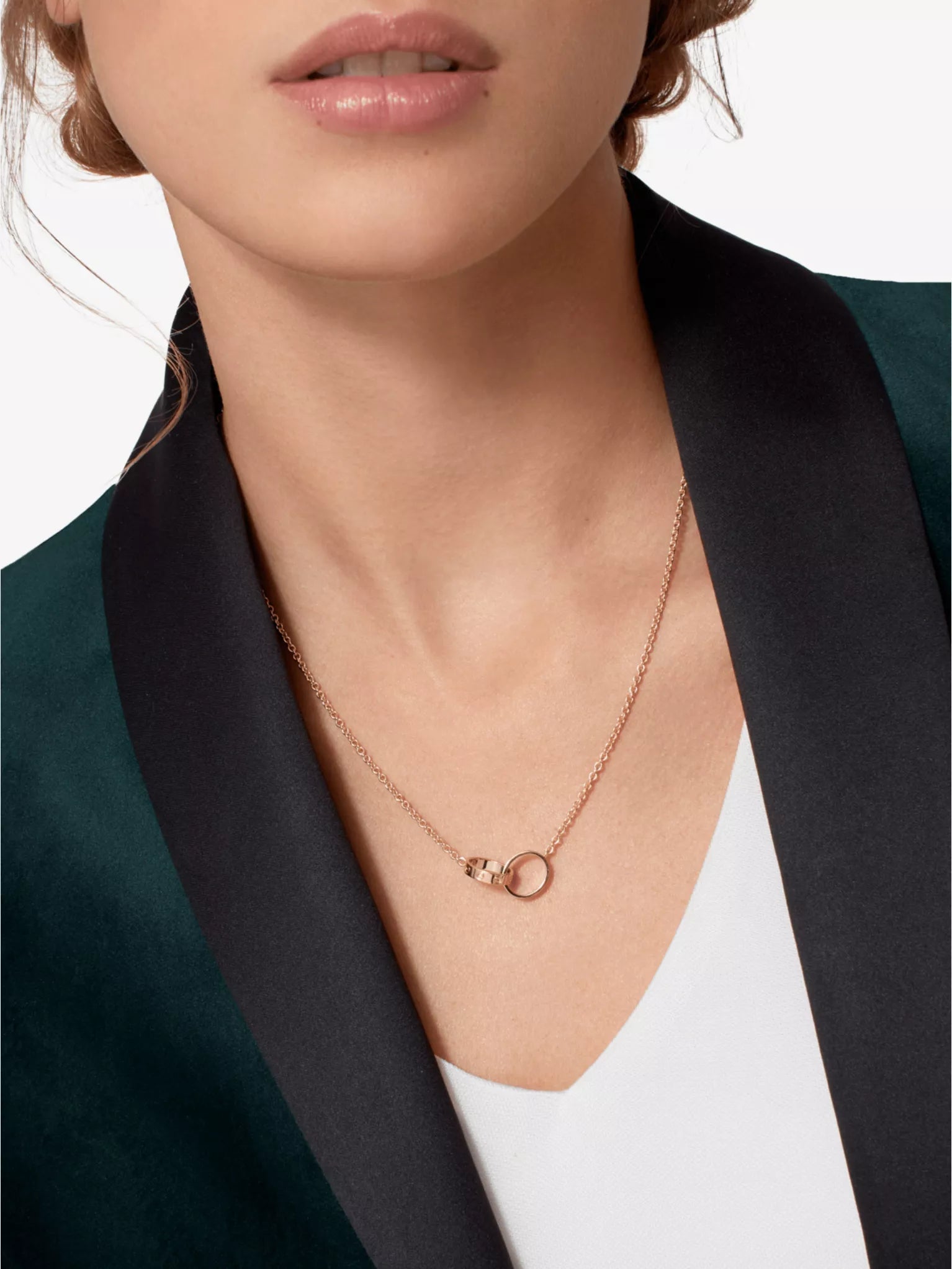 Love Necklace 18k Gold Interlocking Pendant - Seven Gates