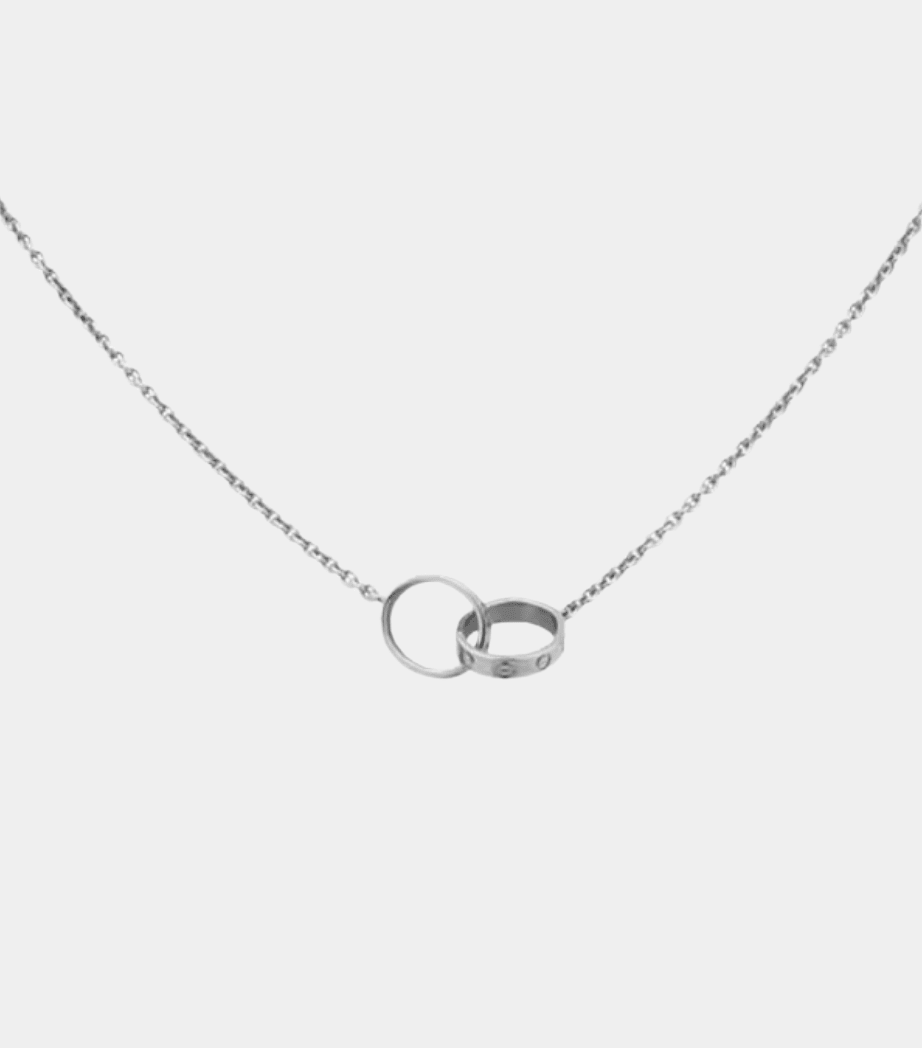 Love Necklace Silver Interlocking Pendant - Seven Gates