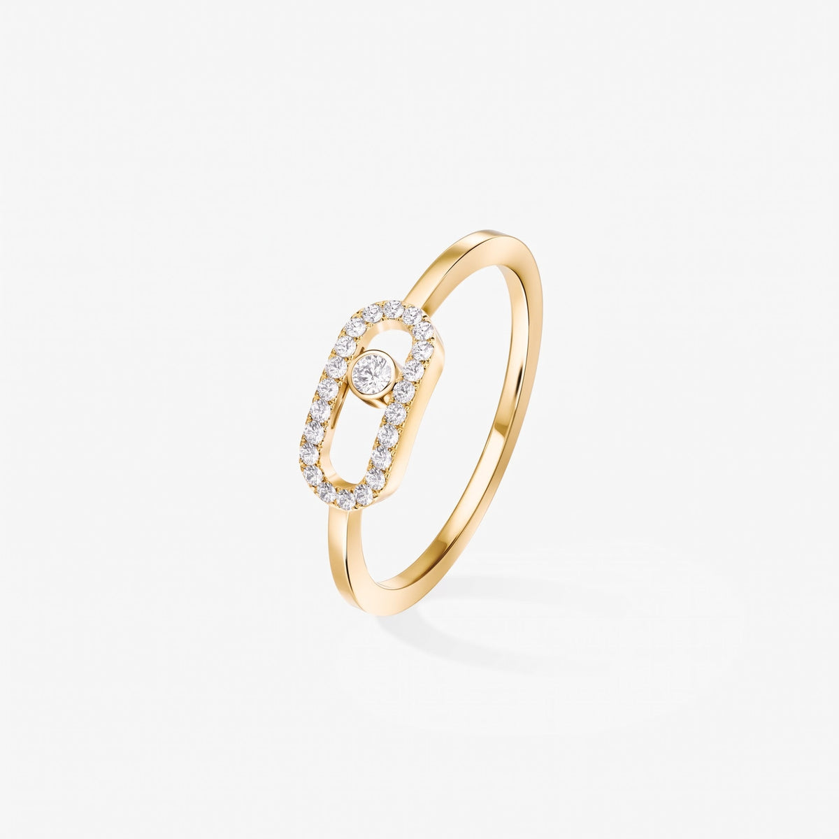 Move Pave Diamond Band Ring 18k Gold - Seven Gates