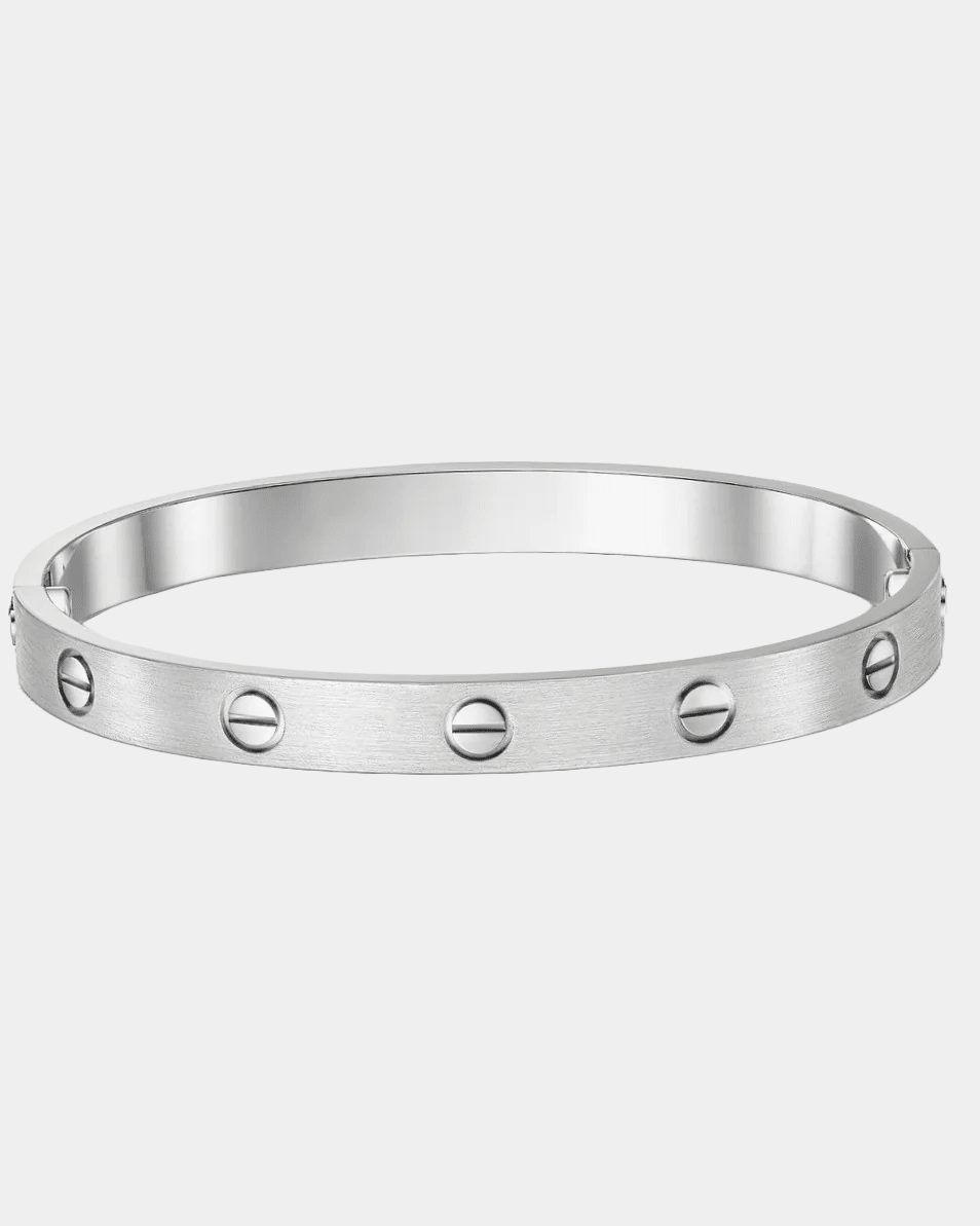 Silver Love Bracelet | Cartier Inspiration Bangle display picture 3