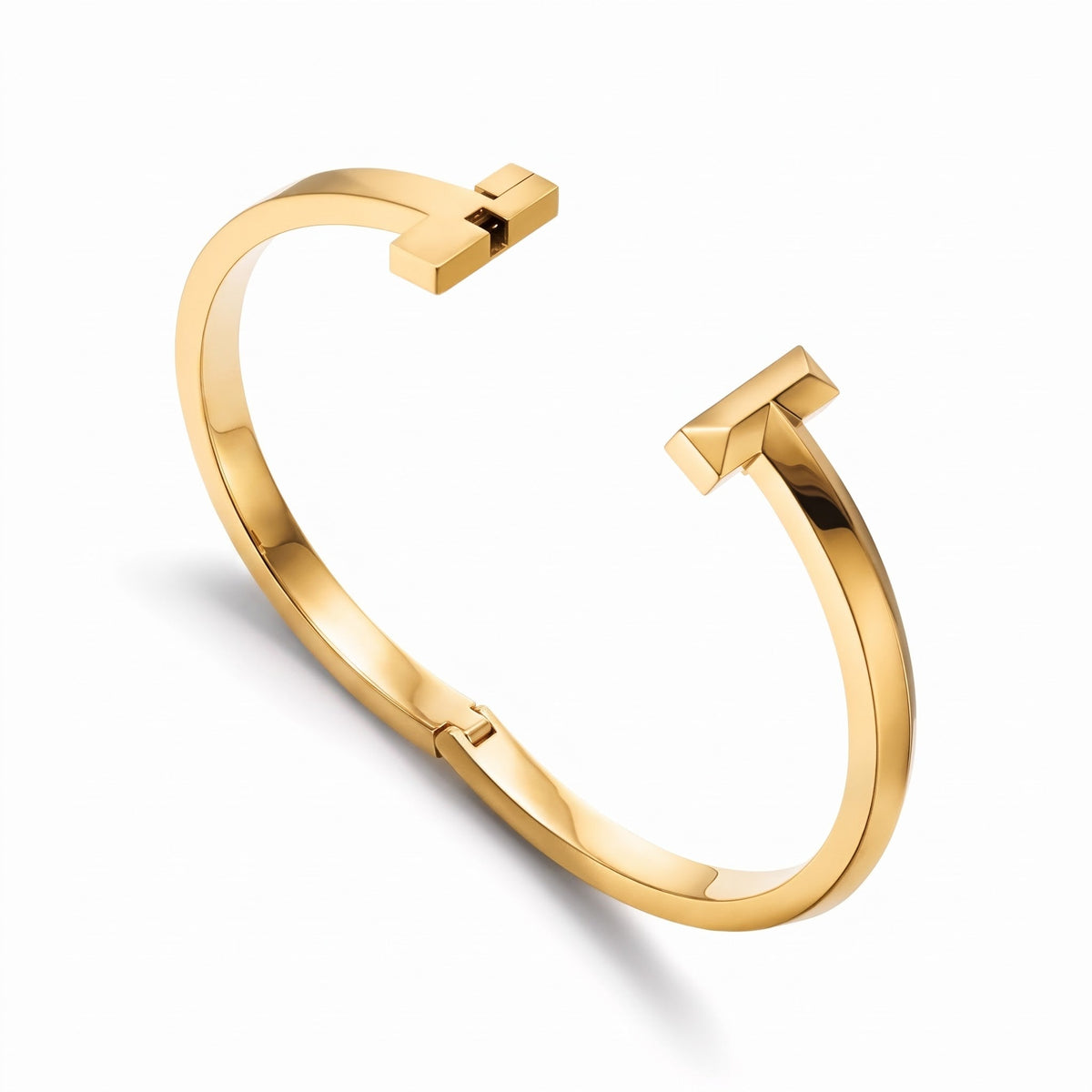 T Bangle Bracelet 18k Gold - Seven Gates