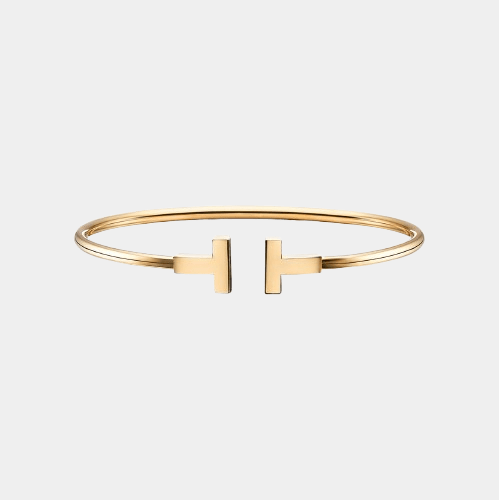 T Wire Bangle 18k Gold Bracelet - Seven Gates