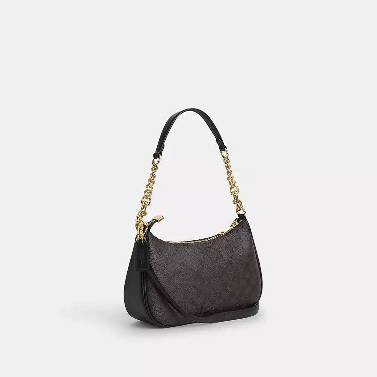 Women C Black Shoulder Bag Signature Canvas - Seven Gates