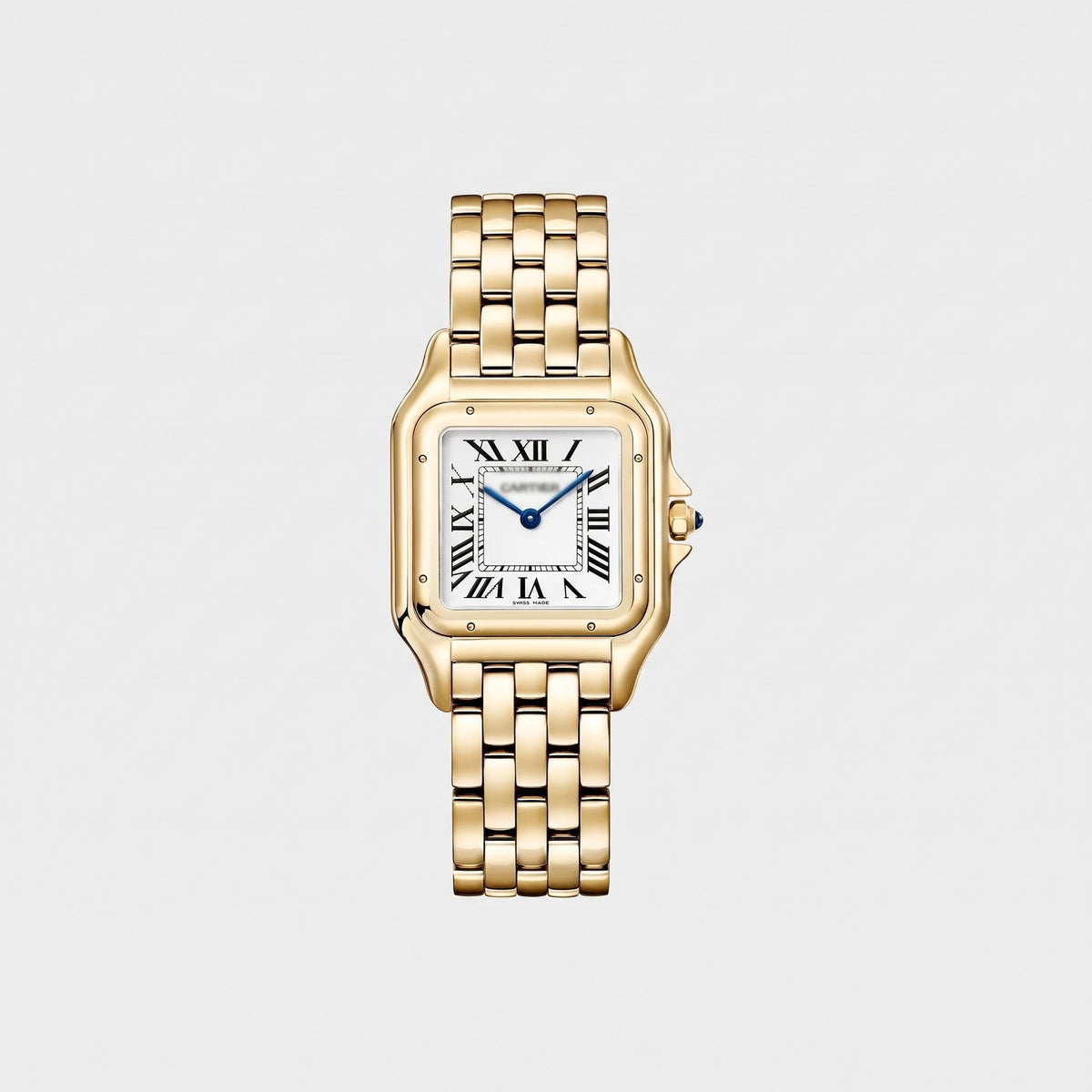 Women Mini Panther Watch Roman Numeral Quartz Movement 18k Gold - Seven Gates