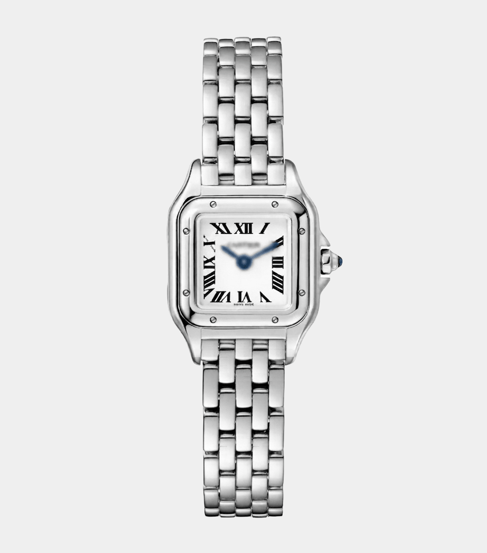 Women Mini Panther Watch Roman Numeral Quartz Movement In Silver - Seven Gates